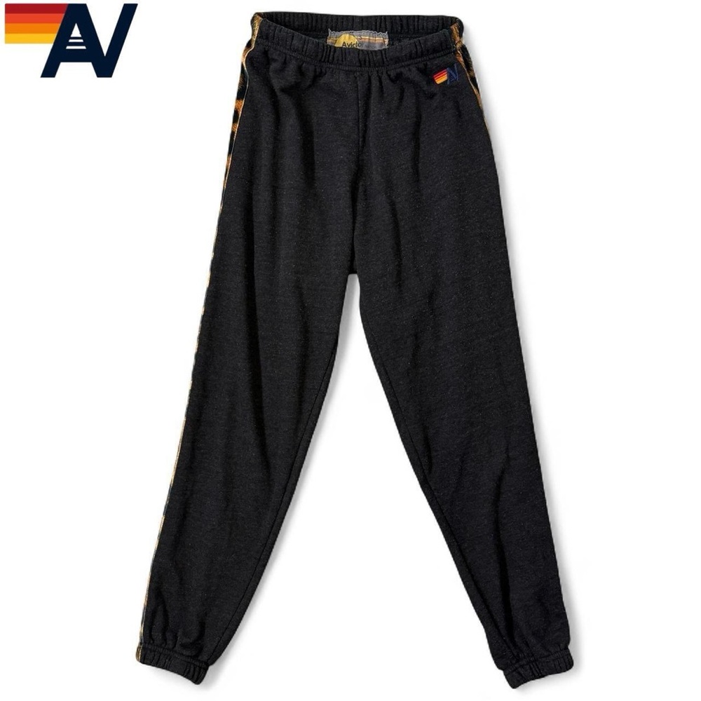 AVIATOR NATION Cheetah Stripe Sweatpants Womens Size Small Made In USA